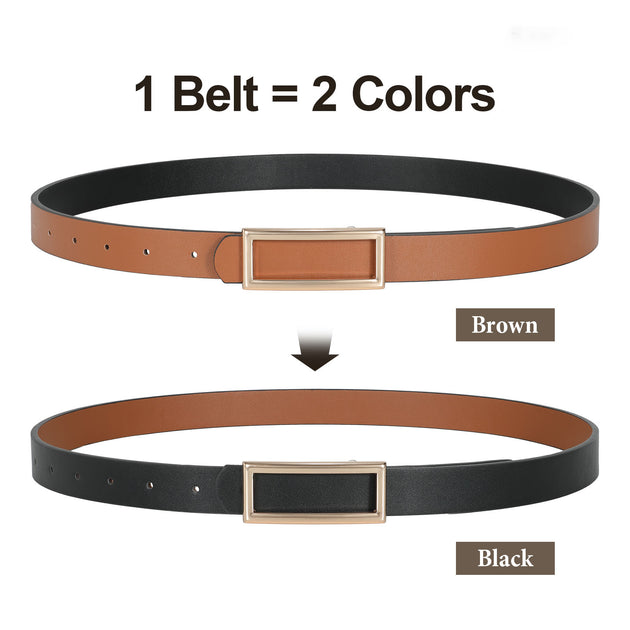 5/8 in. Leather Womens Ladies Belt - Choice of 4 Colors