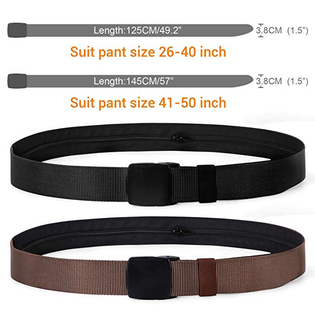JASGOOD Canvas Web Belt Adjustable Cloth Fabric Military Belt with Metal  Buckle,A-Black+Grey-frosted buckle,Fit Pant Size Below 40 : :  Clothing, Shoes & Accessories