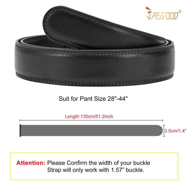 JASGOOD Men's Leather Ratchet Belt Strap without Buckle, Replacement L –  JASGOOD OFFICIAL