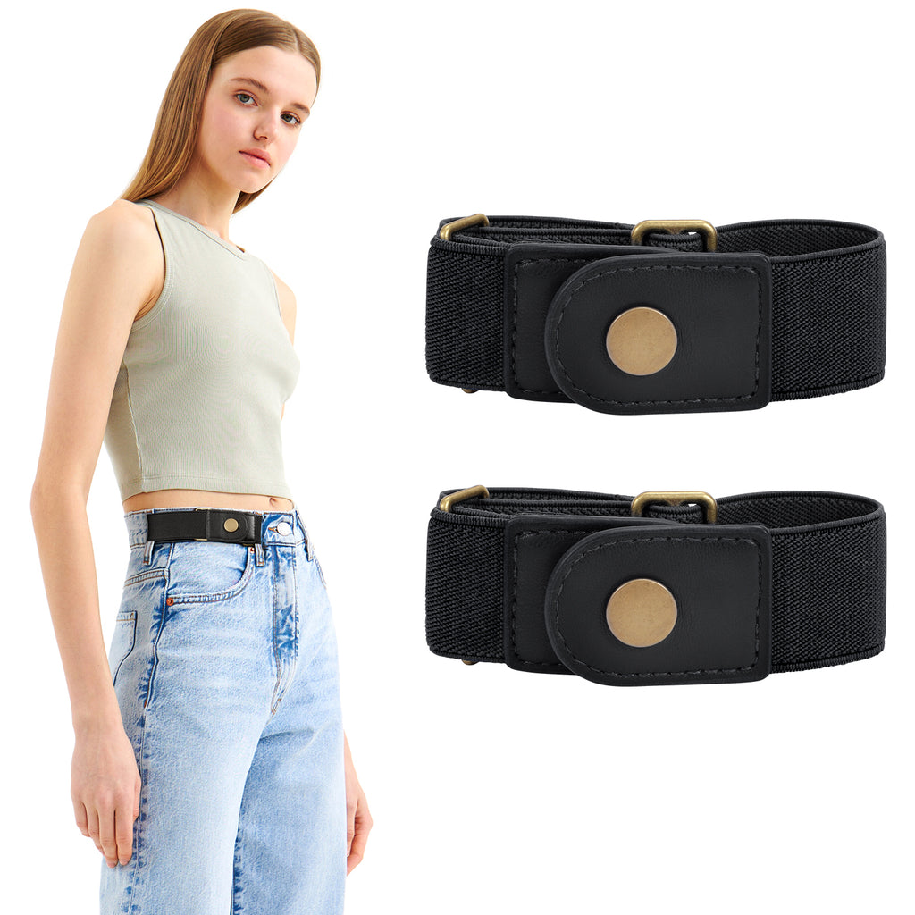 SUOSDEY Women's 4 Pack Thin Leather Belts