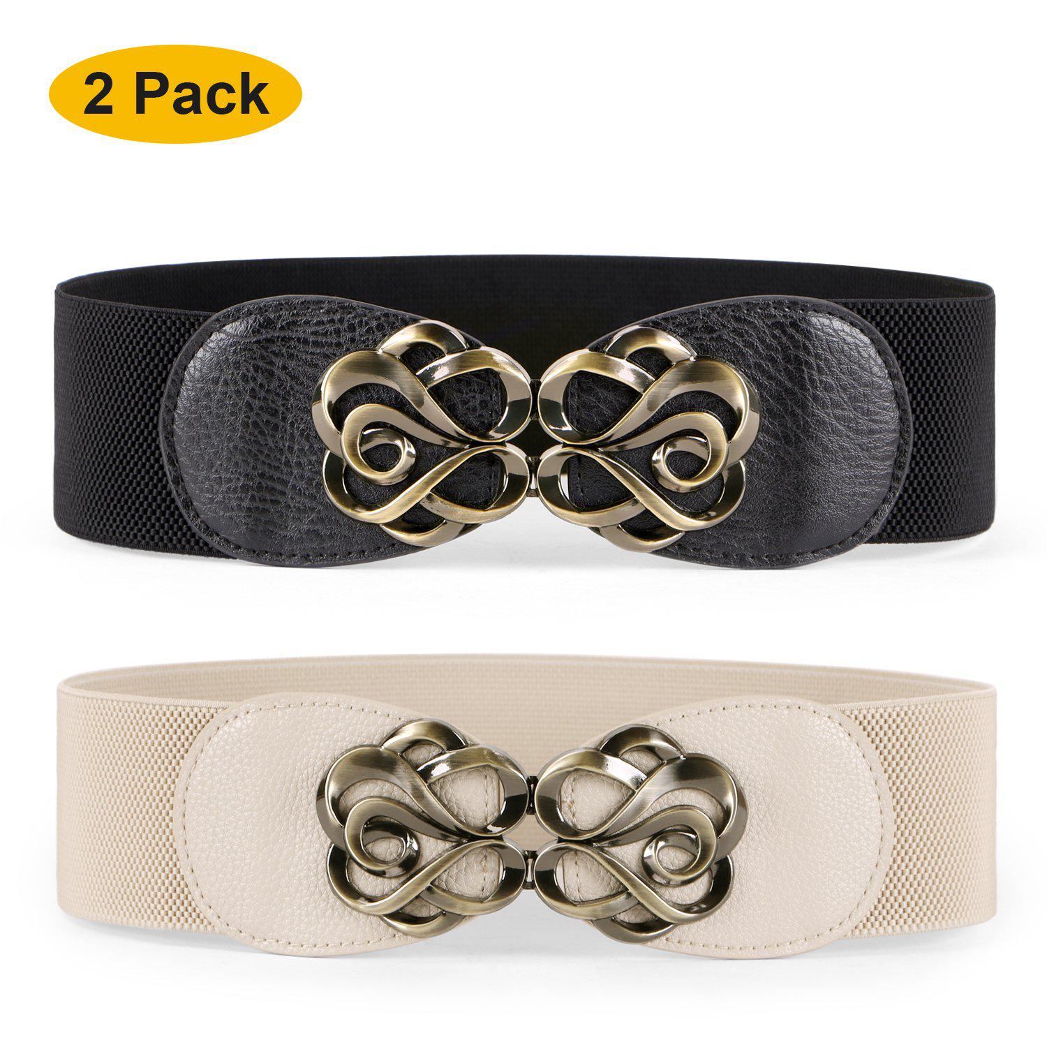 Dress belt womens-vintage waist cincher belt elastic-Jasgood