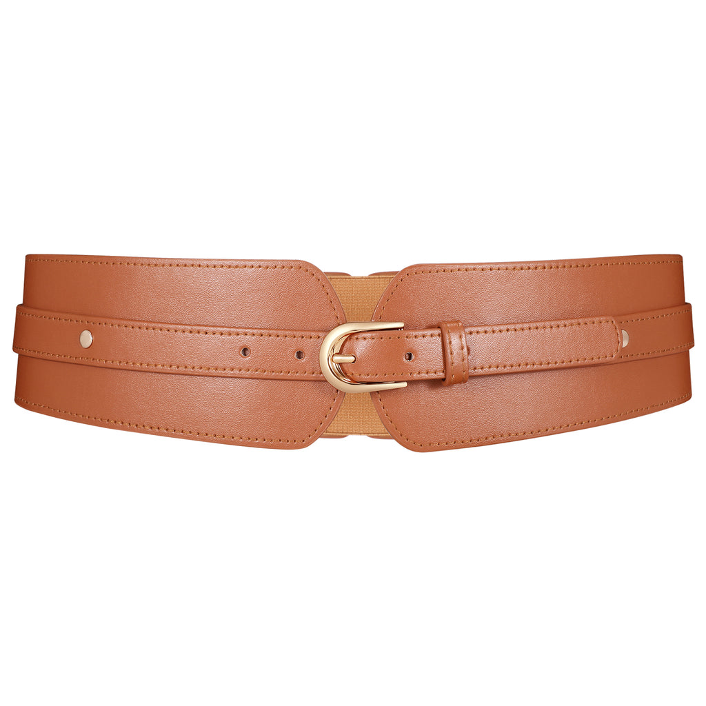 JASGOOD Women Leather Belt for Jeans Pants,Fashion PU leather Belt with  Alloy Buckle