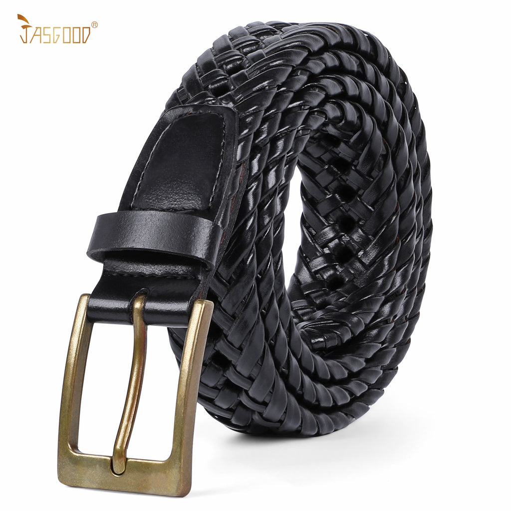 3 Pack JASGOOD Women Braided Leather Belts Thin Woven Belt for Jeans Pant  Dresses 
