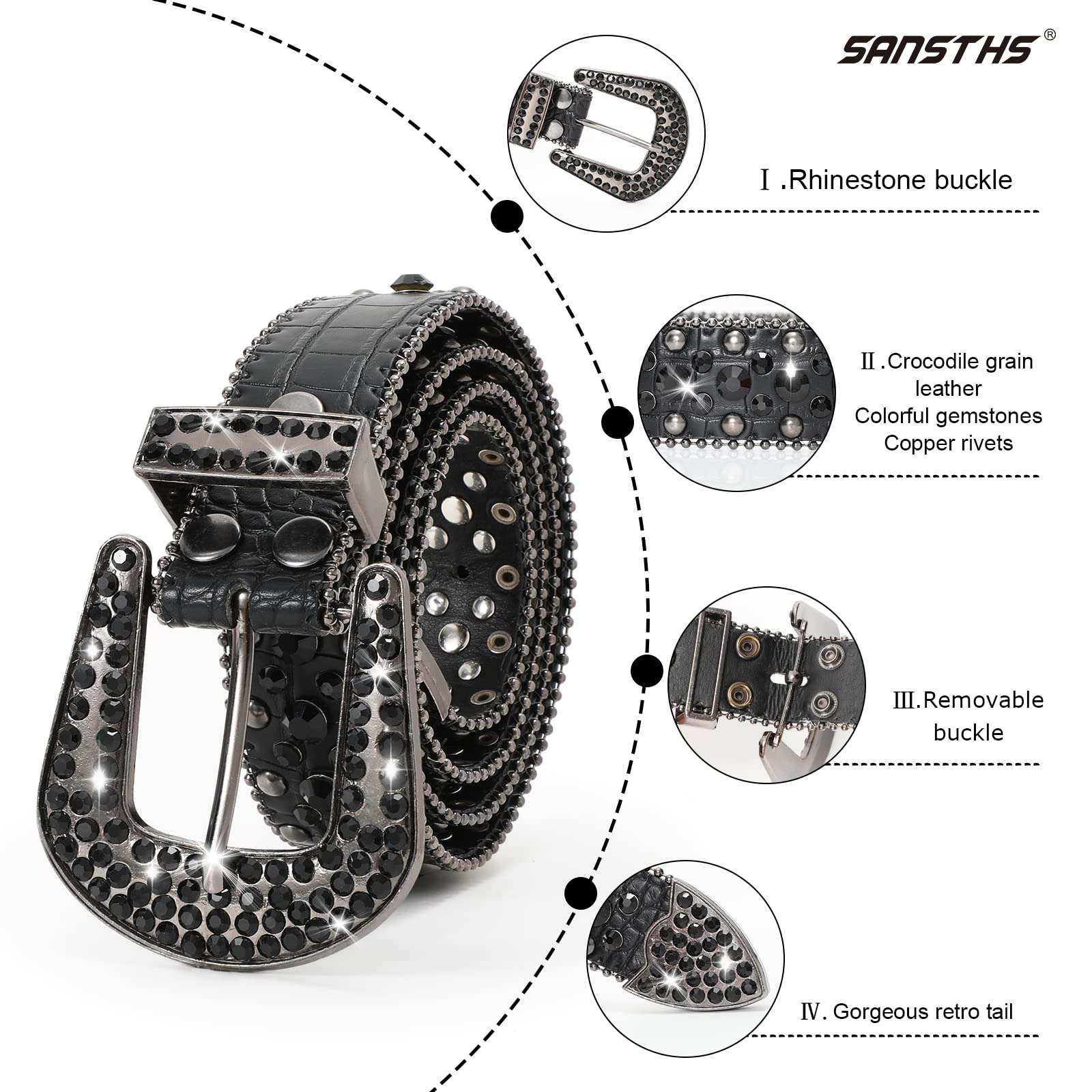 SANSTHS Women's Leather Belts