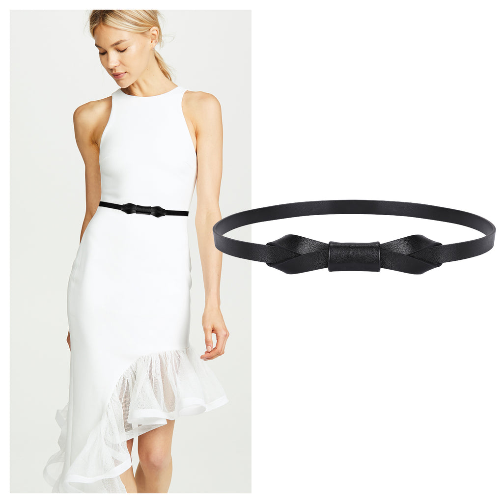 Women leather skinny belt-Adjustable waist belt for dress-Jasgood